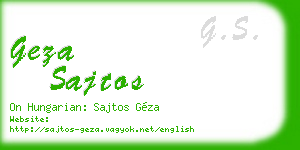 geza sajtos business card